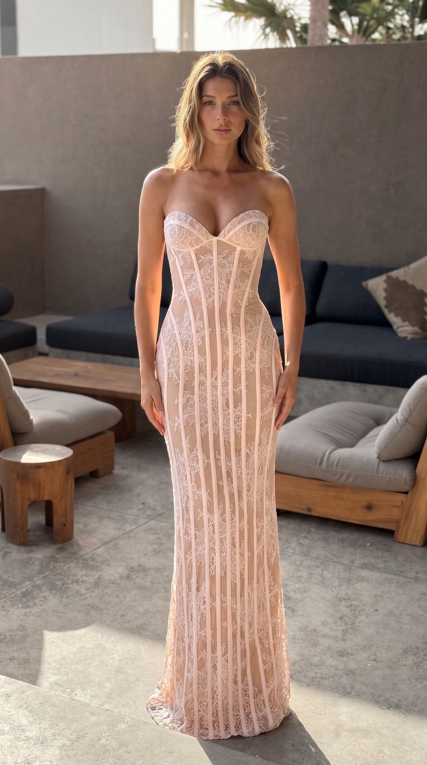 Charlotte | Corset Lace Maxi Dress