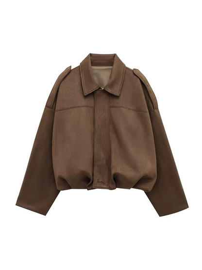 Women's Vintage Oversized Bomber Jacket