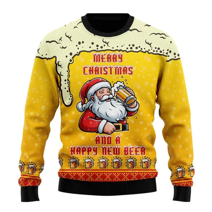 Gaspar | Mens Xmas Jumpers Beer Motif Knit
