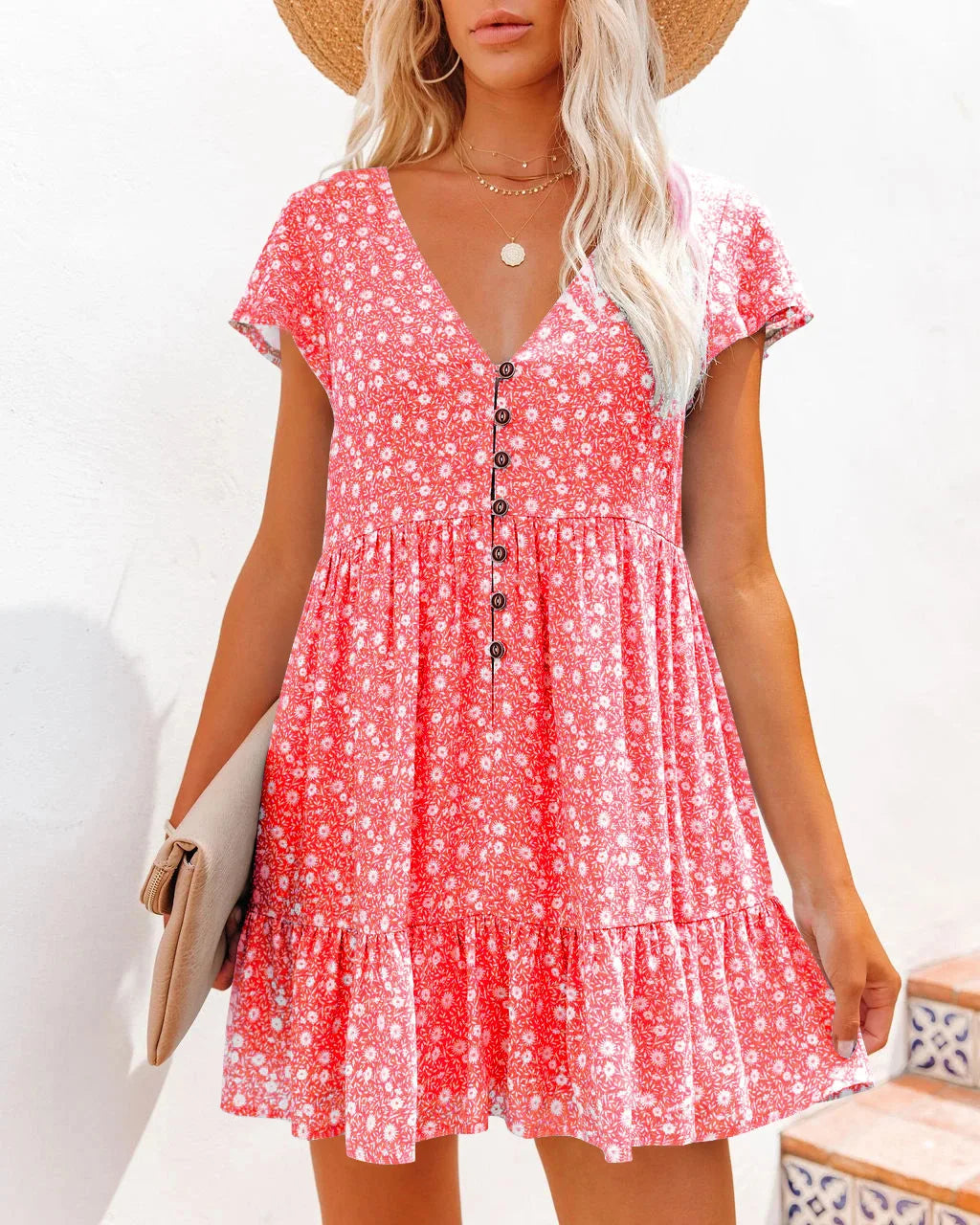 Isla | Women's Loose V-Neck Summer Dress