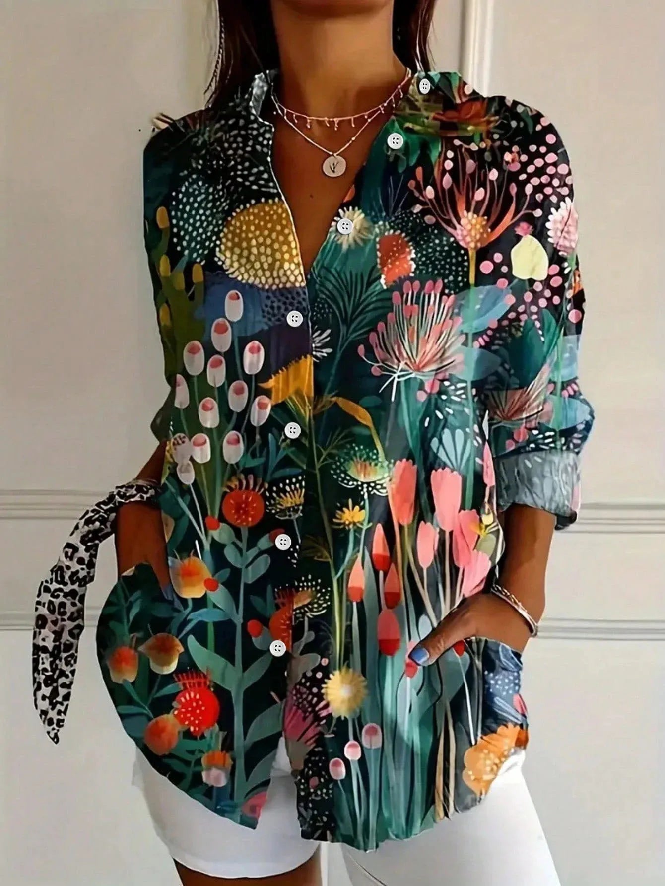 Annika | Colourful Printed Long Sleeve Top