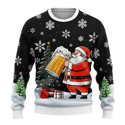 Gaspar | Mens Xmas Jumpers Beer Motif Knit