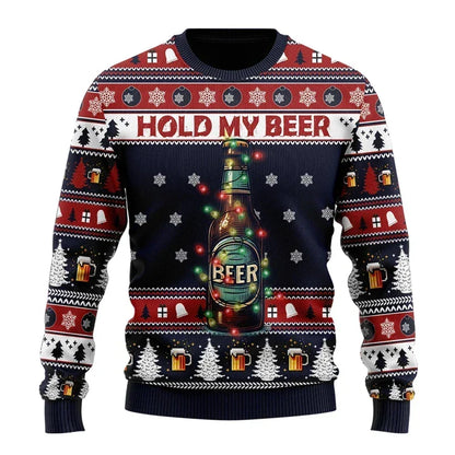 Gaspar | Mens Xmas Jumpers Beer Motif Knit