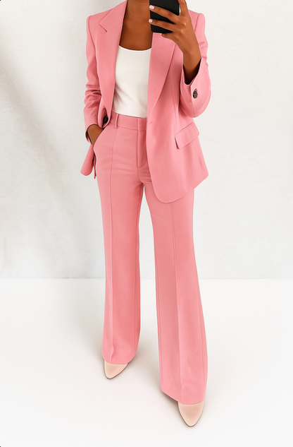 Talia | Linen Tailored Two-Piece Suit Set