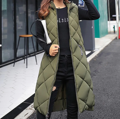 Romy | Quilted Longline Puffer Vest