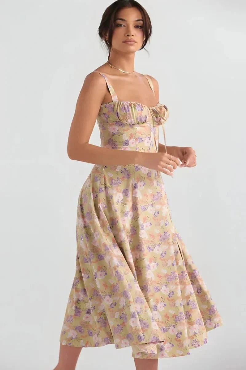 Linsay | Corset Bodycon Midi Dress