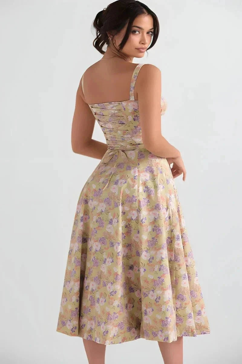 Linsay | Corset Bodycon Midi Dress