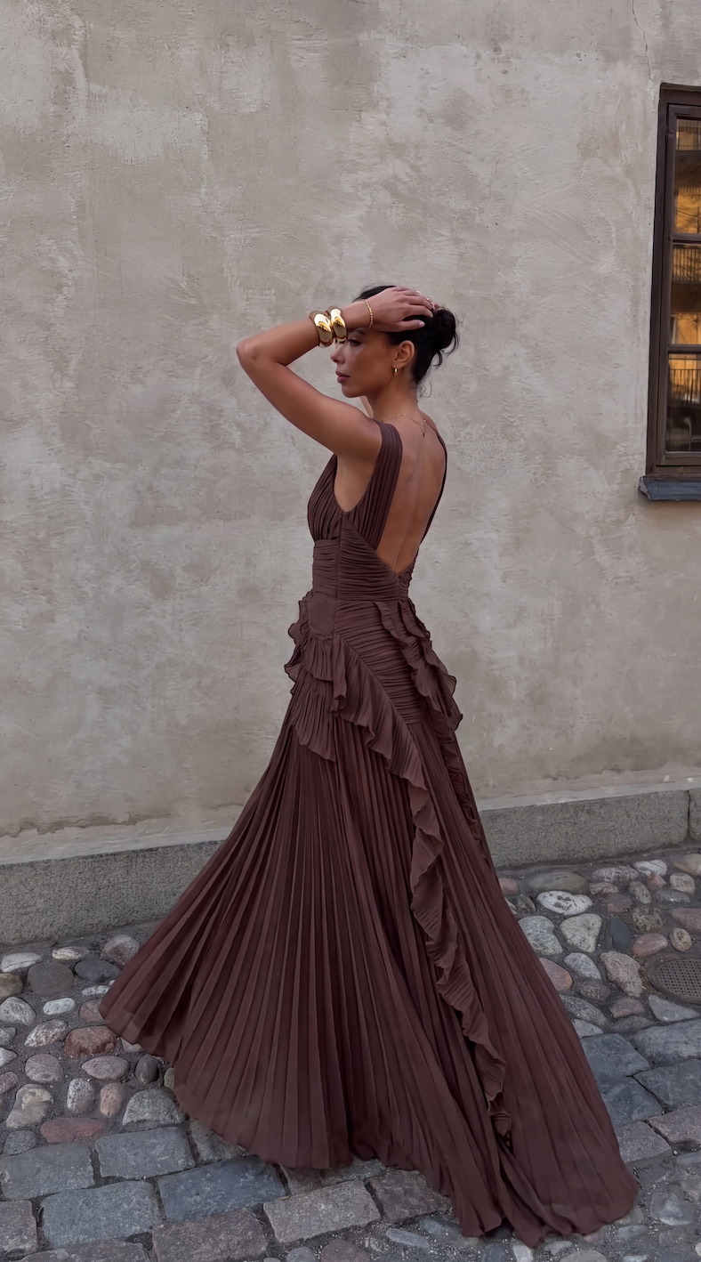 Claudia | Ruffle Detail Maxi Dress