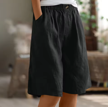 Bea | Women's Relaxed Fit Cotton Long Shorts for Summer
