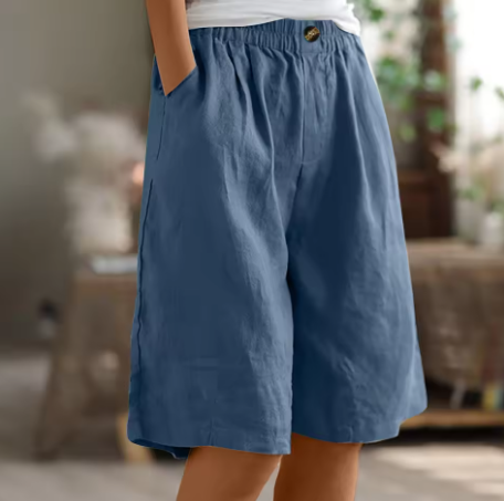 Bea | Women's Relaxed Fit Cotton Long Shorts for Summer