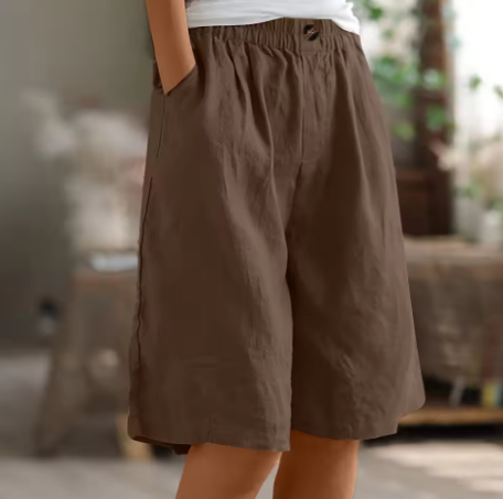Bea | Women's Relaxed Fit Cotton Long Shorts for Summer
