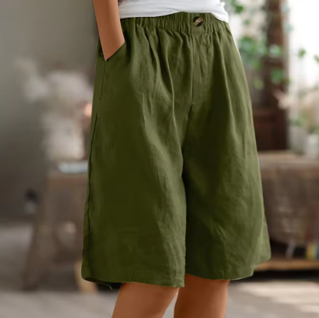 Bea | Women's Relaxed Fit Cotton Long Shorts for Summer