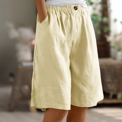 Bea | Women's Relaxed Fit Cotton Long Shorts for Summer