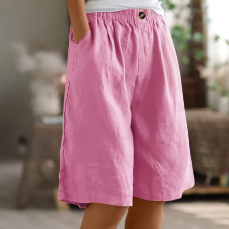 Bea | Women's Relaxed Fit Cotton Long Shorts for Summer