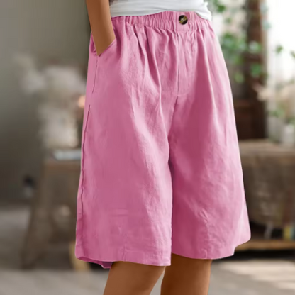 Bea | Women's Relaxed Fit Cotton Long Shorts for Summer