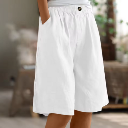 Bea | Women's Relaxed Fit Cotton Long Shorts for Summer