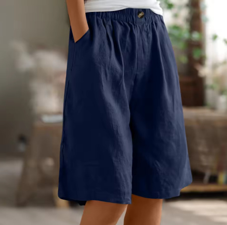Bea | Women's Relaxed Fit Cotton Long Shorts for Summer