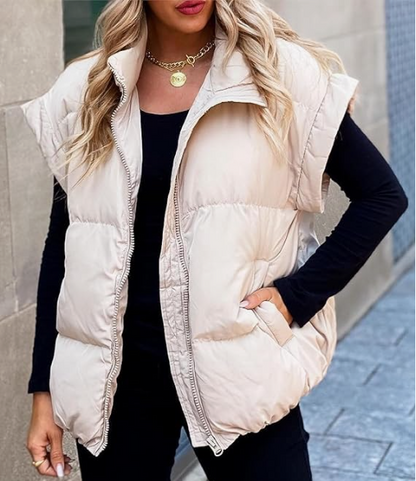 Bronte | Cropped Quilted Puffer Vest
