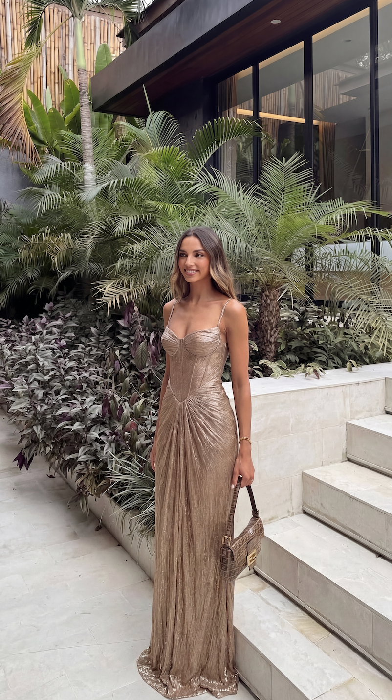 Genevieve | Women's Corset Bodice Maxi Dress