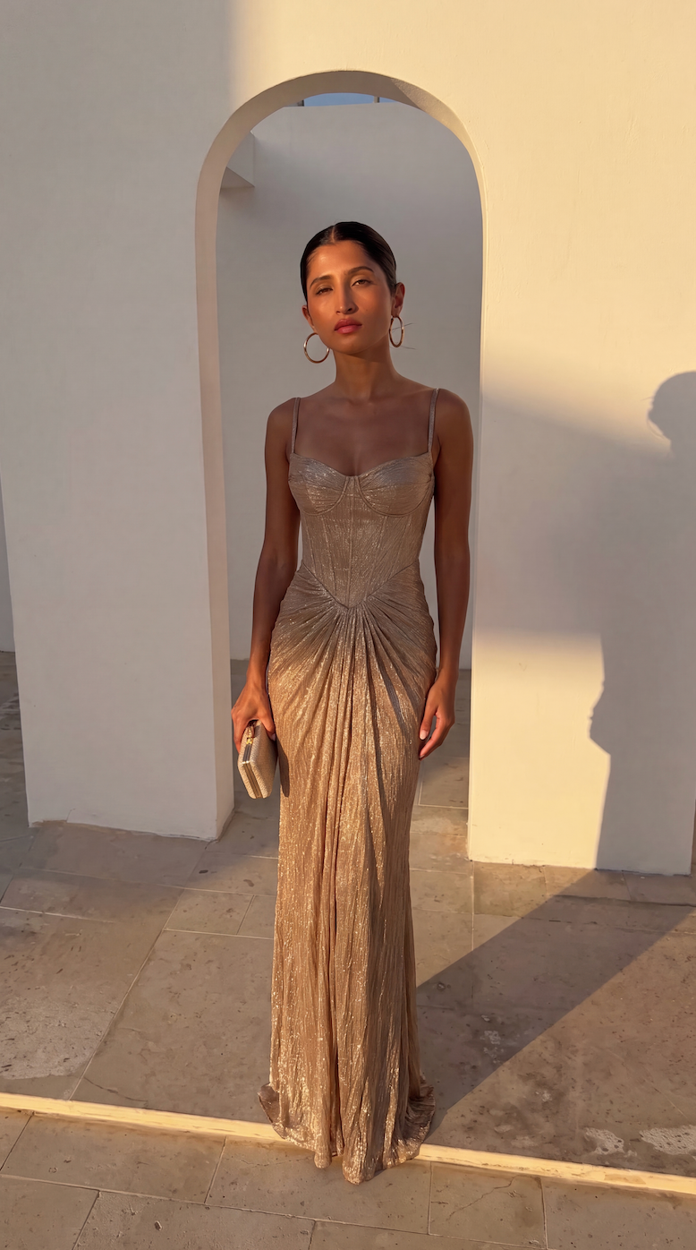 Genevieve | Women's Corset Bodice Maxi Dress