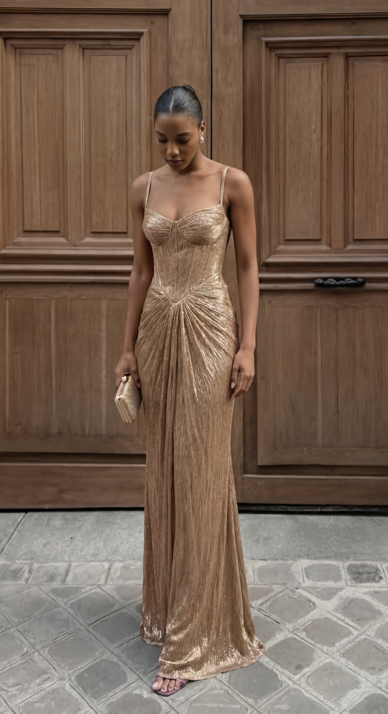 Genevieve | Women's Corset Bodice Maxi Dress