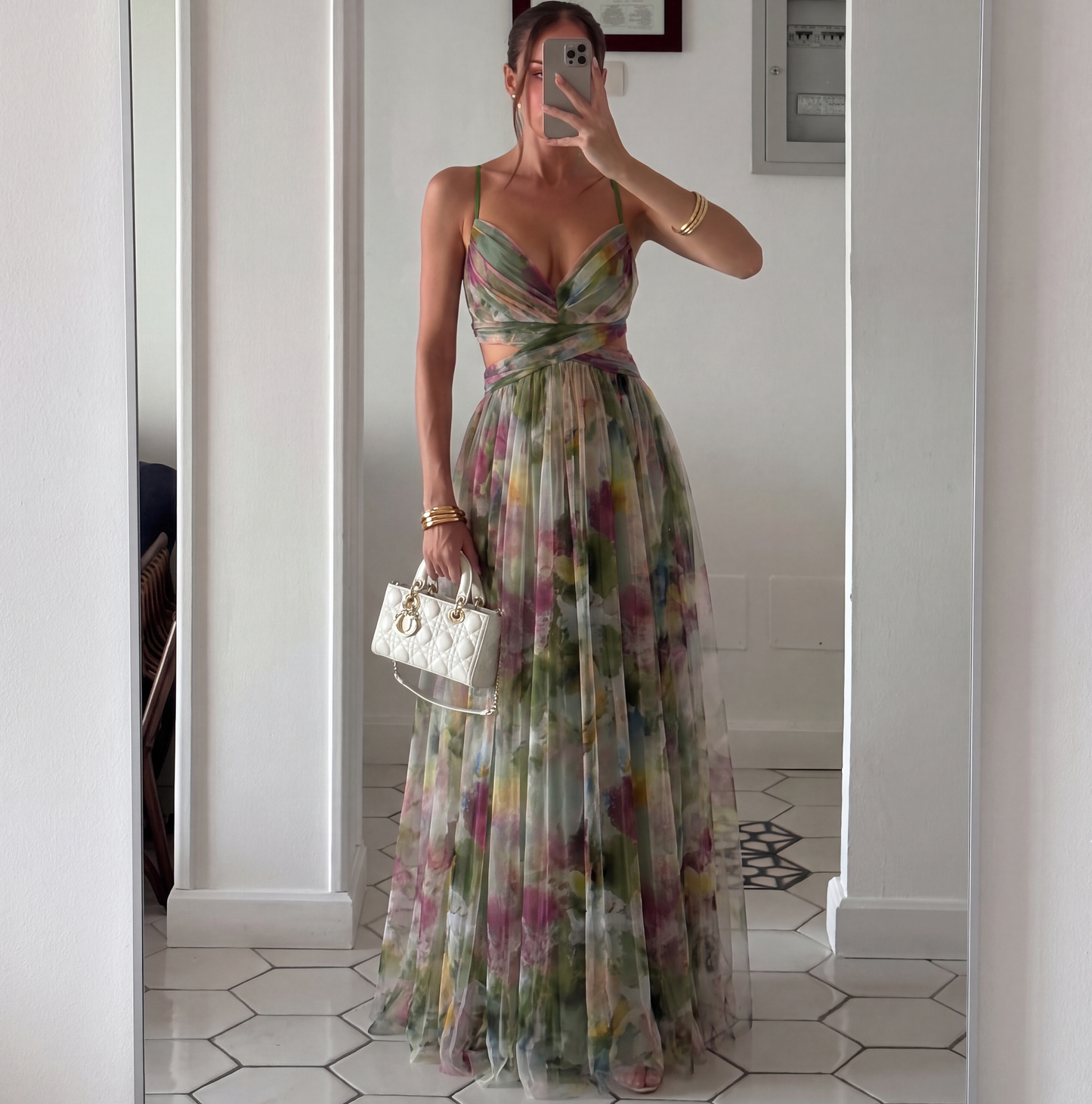 Isolde | Women's Floral Print V-Neck Maxi Dress