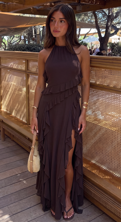 Lori | Women's Halter Neck Maxi Dress