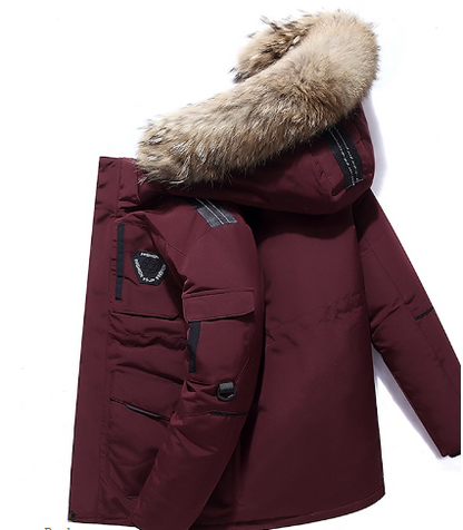 Crispin | Padded Hooded Parka Faux Fur Drawstring Waist