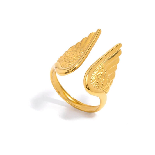 Angel Wings Open Cuff Ring