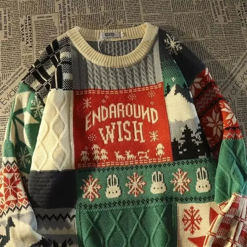 Hollie | Womens Xmas Jumper Retro Colour Block
