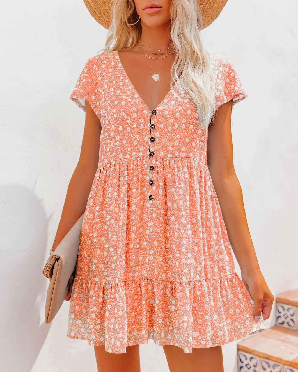 Isla | Women's Loose V-Neck Summer Dress