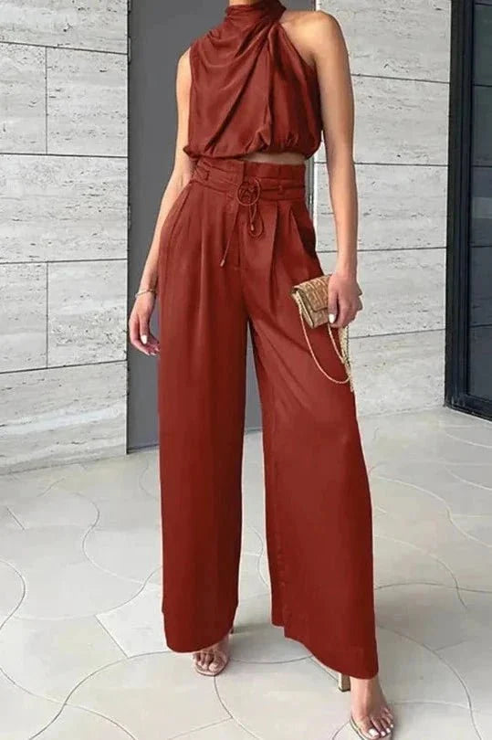 Shay | Sleeveless Top & Wide-Leg Pants Summer Set