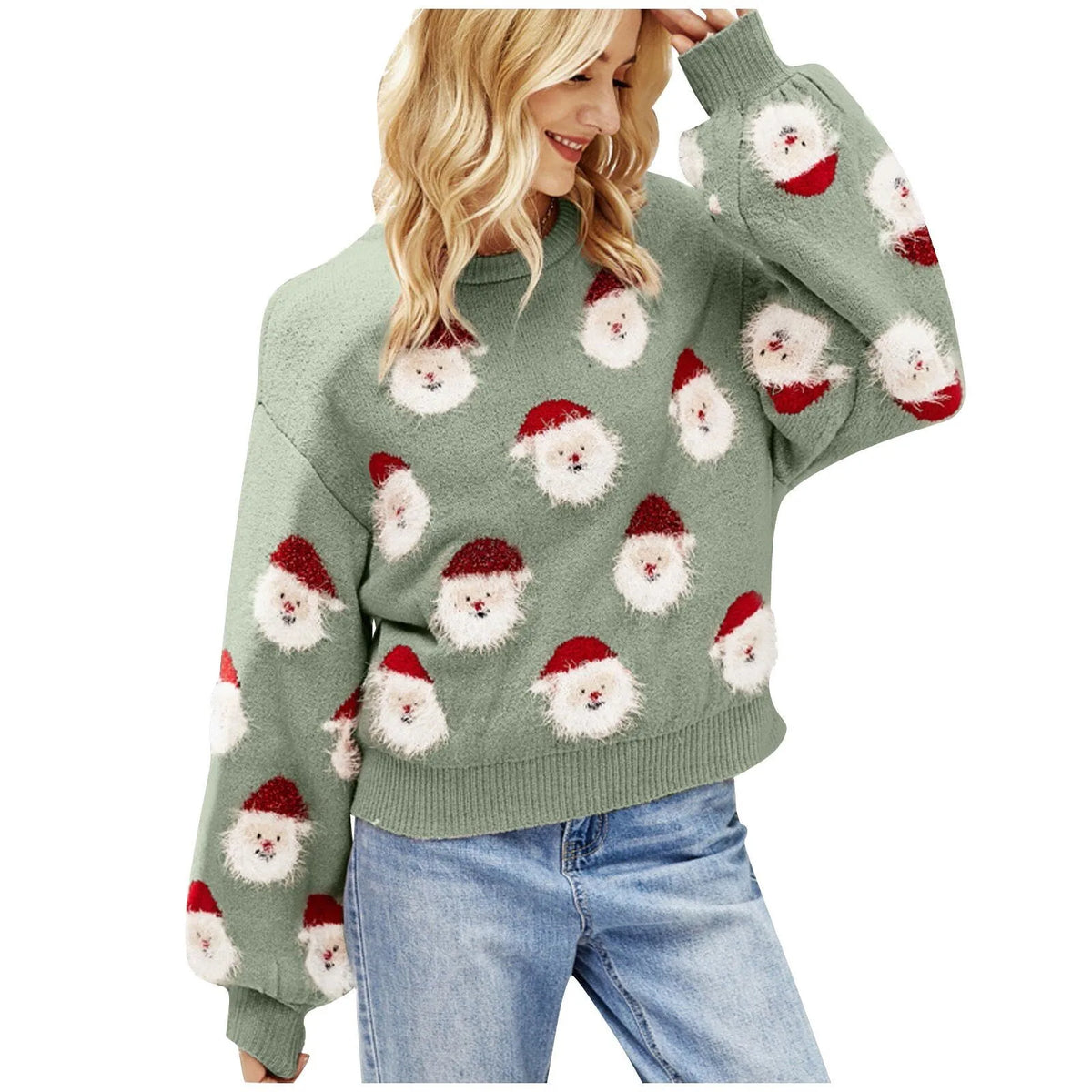 Lucia | Christmas Jumper Day Santa Print Relaxed