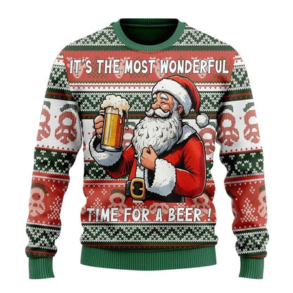 Gaspar | Mens Xmas Jumpers Beer Motif Knit
