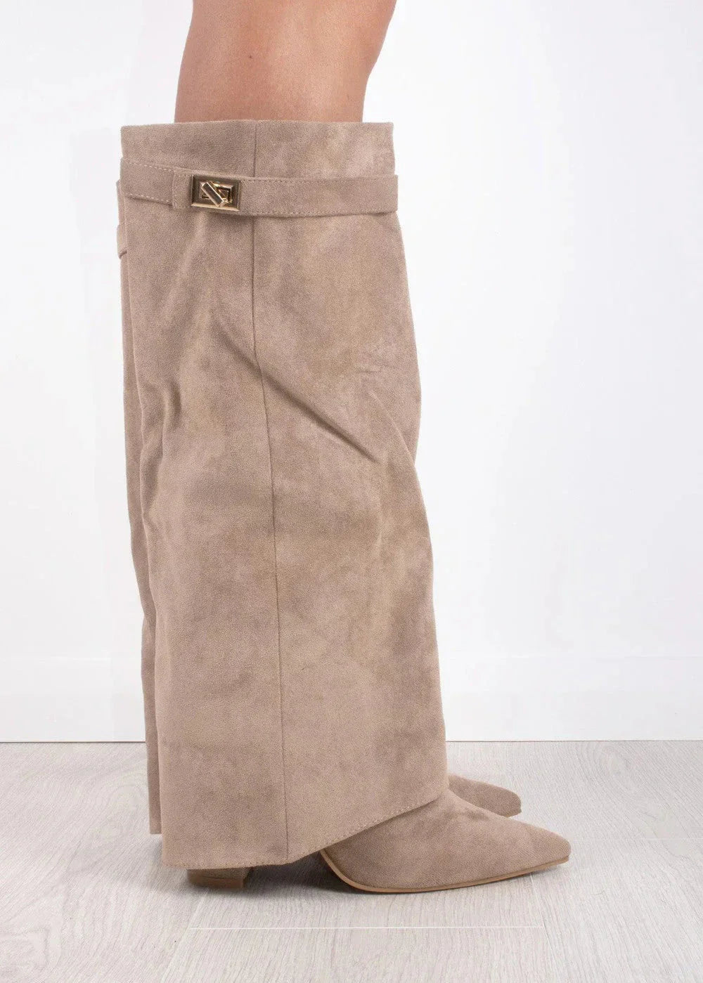 Perdita | Slouch Knee High Heeled Boots Relaxed Silhouette