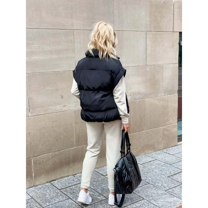 Bronte | Cropped Quilted Puffer Vest