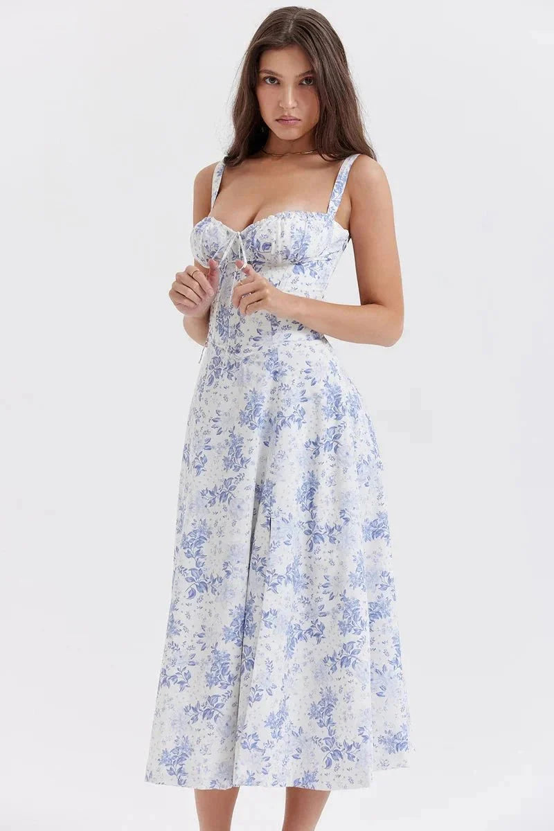 Linsay | Corset Bodycon Midi Dress