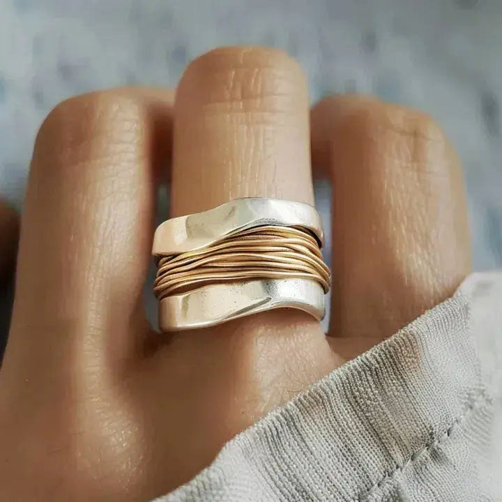 Sofia Amoretti Layered Two-Tone Ring