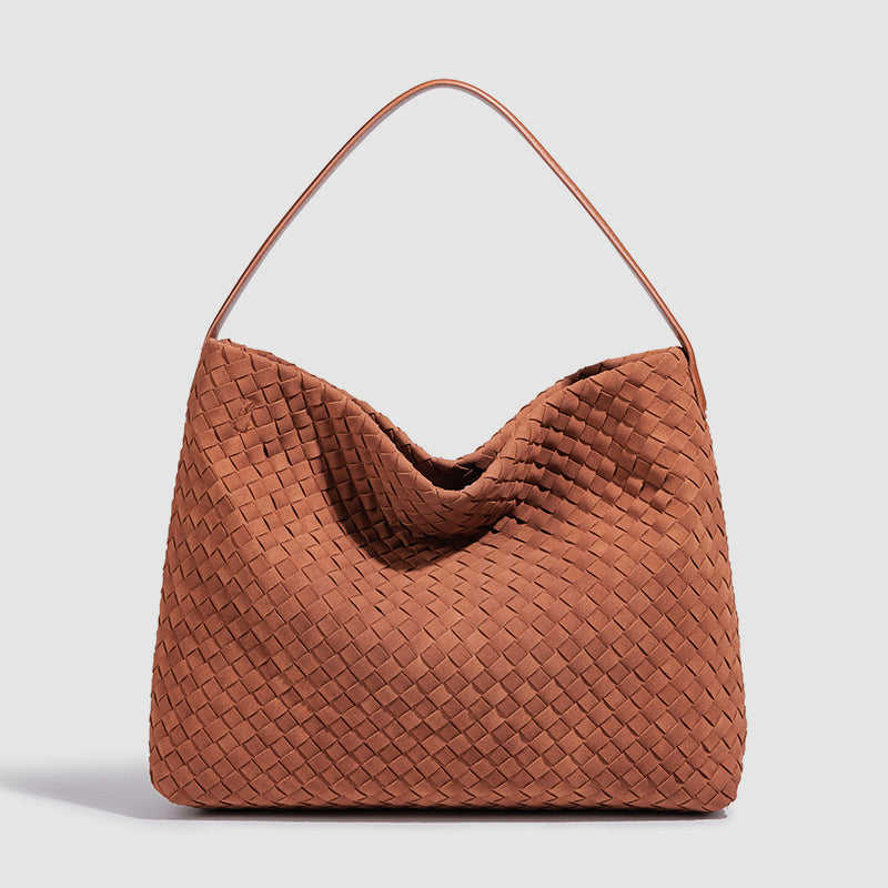 Sofia Amoretti Suede Woven Shoulder Bag