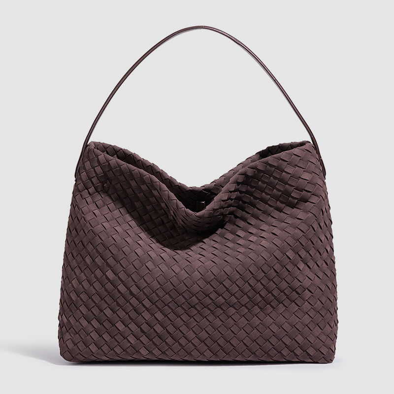 Sofia Amoretti Suede Woven Shoulder Bag