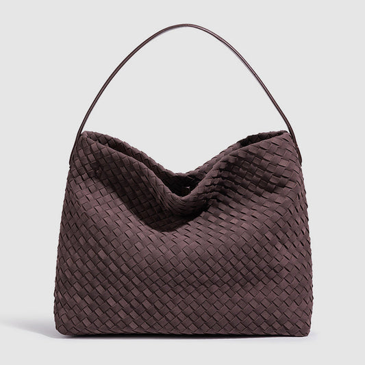 Sofia Amoretti Suede Woven Shoulder Bag