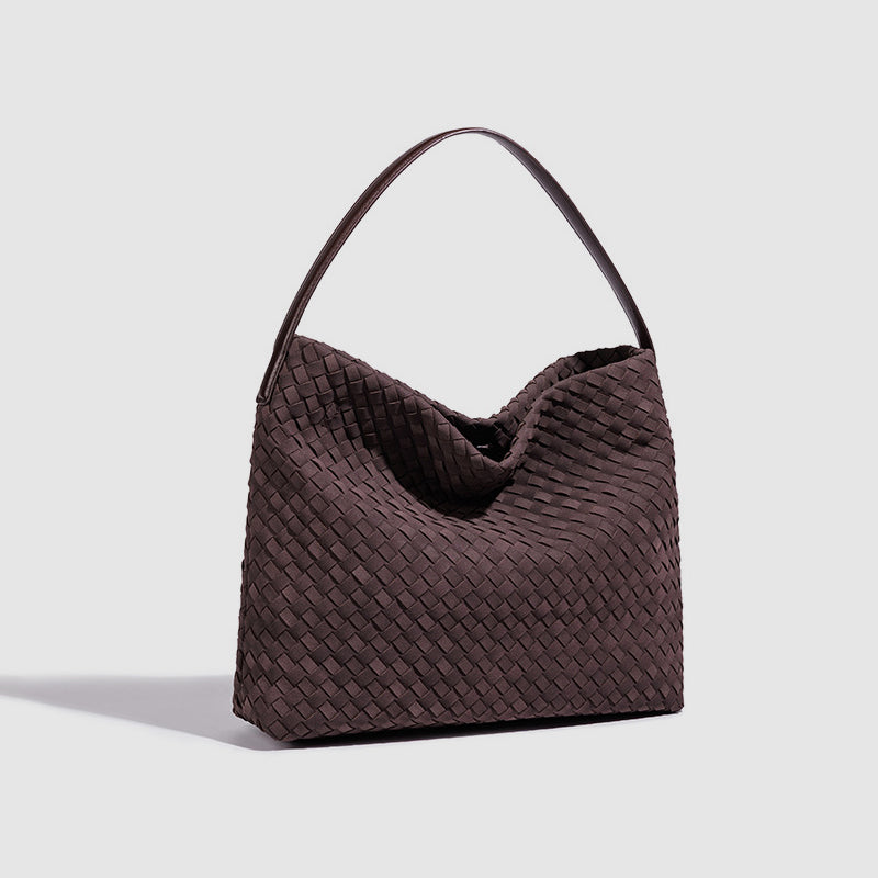 Sofia Amoretti Suede Woven Shoulder Bag