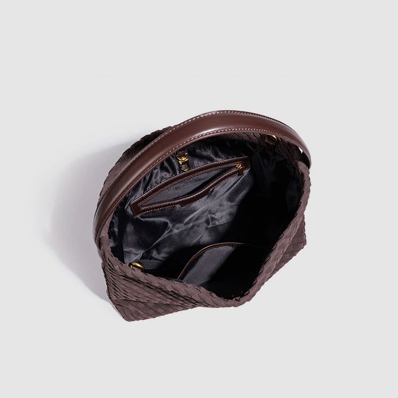 Sofia Amoretti Suede Woven Shoulder Bag