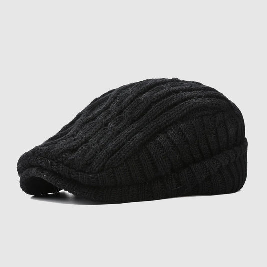 Cable Knit Cap with Fleece Lining