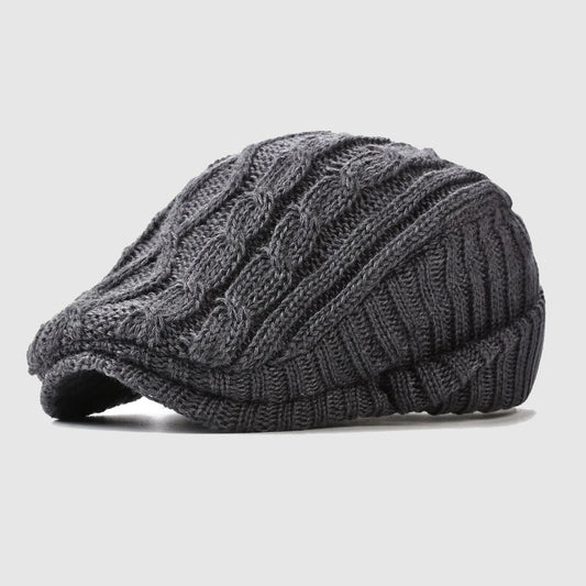 Cable Knit Cap with Fleece Lining