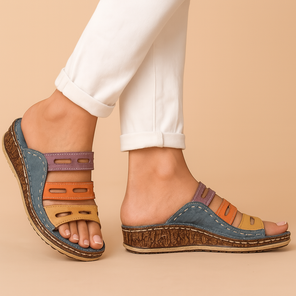 Sophia | Colourful Wedge Sandals