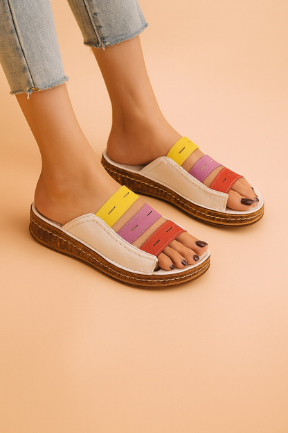 Sophia | Colourful Wedge Sandals