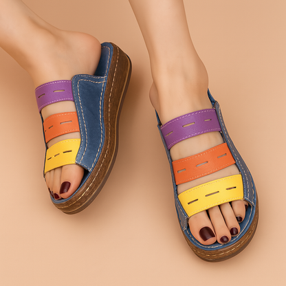 Sophia | Colourful Wedge Sandals