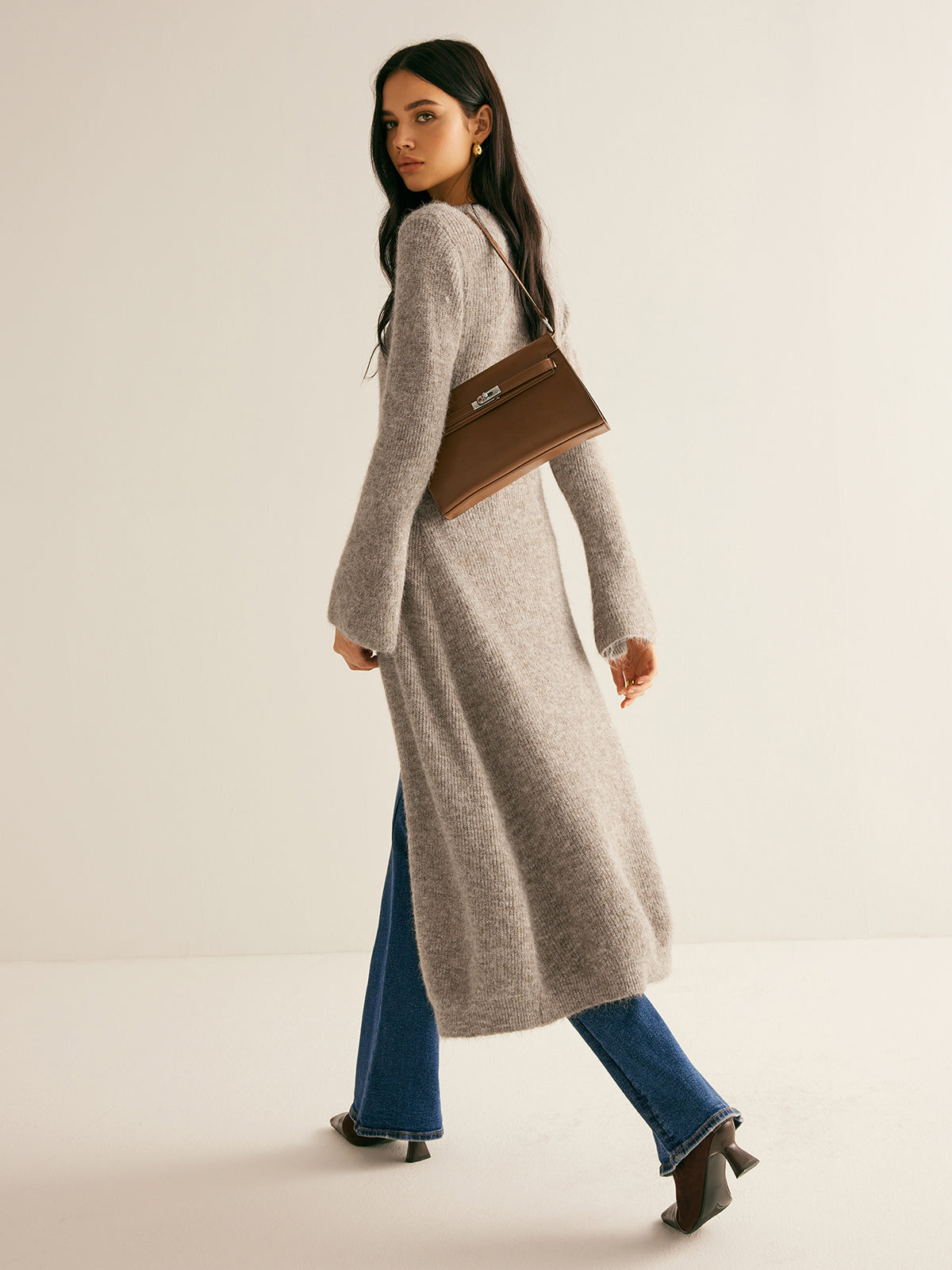 Sloane | Women's Rib-Knit Maxi Duster Cardigan