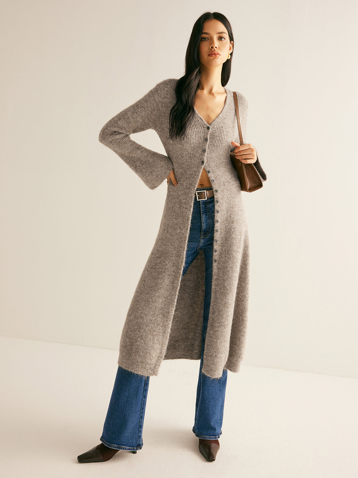 Sloane | Women's Rib-Knit Maxi Duster Cardigan